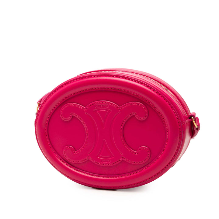 Triomphe Ovale Sac Petit Cuir de veau Rose