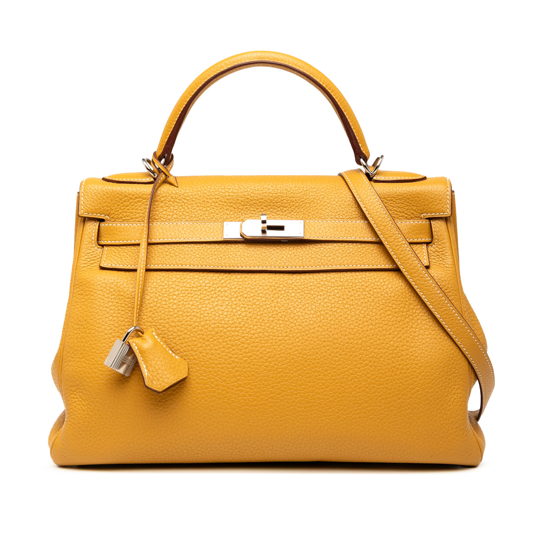Hermès Clemence Kelly II Retourne 32 Jaune – GABY PARIS Authentique