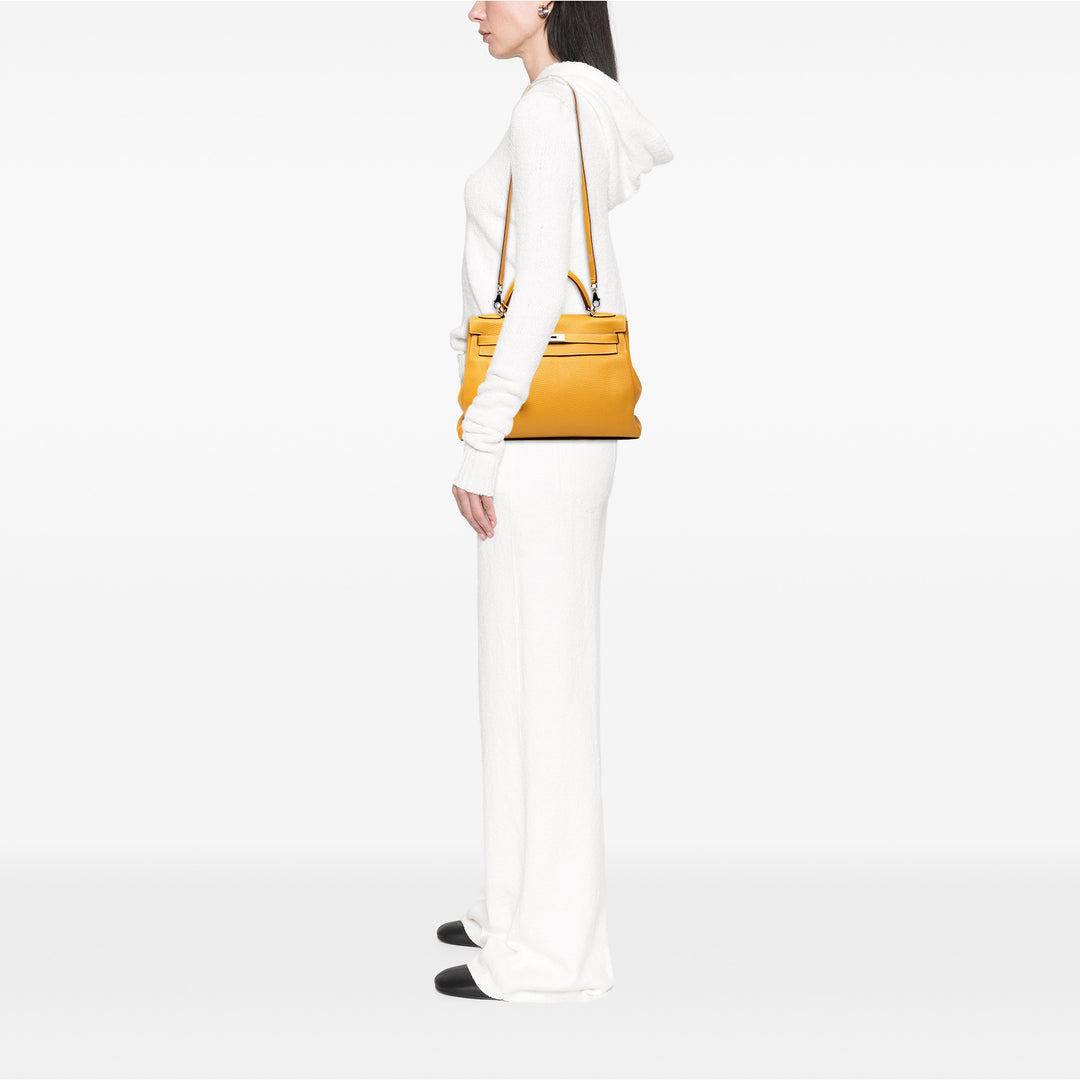 Hermès Clemence Kelly II Retourne 32 Jaune – GABY PARIS Authentique