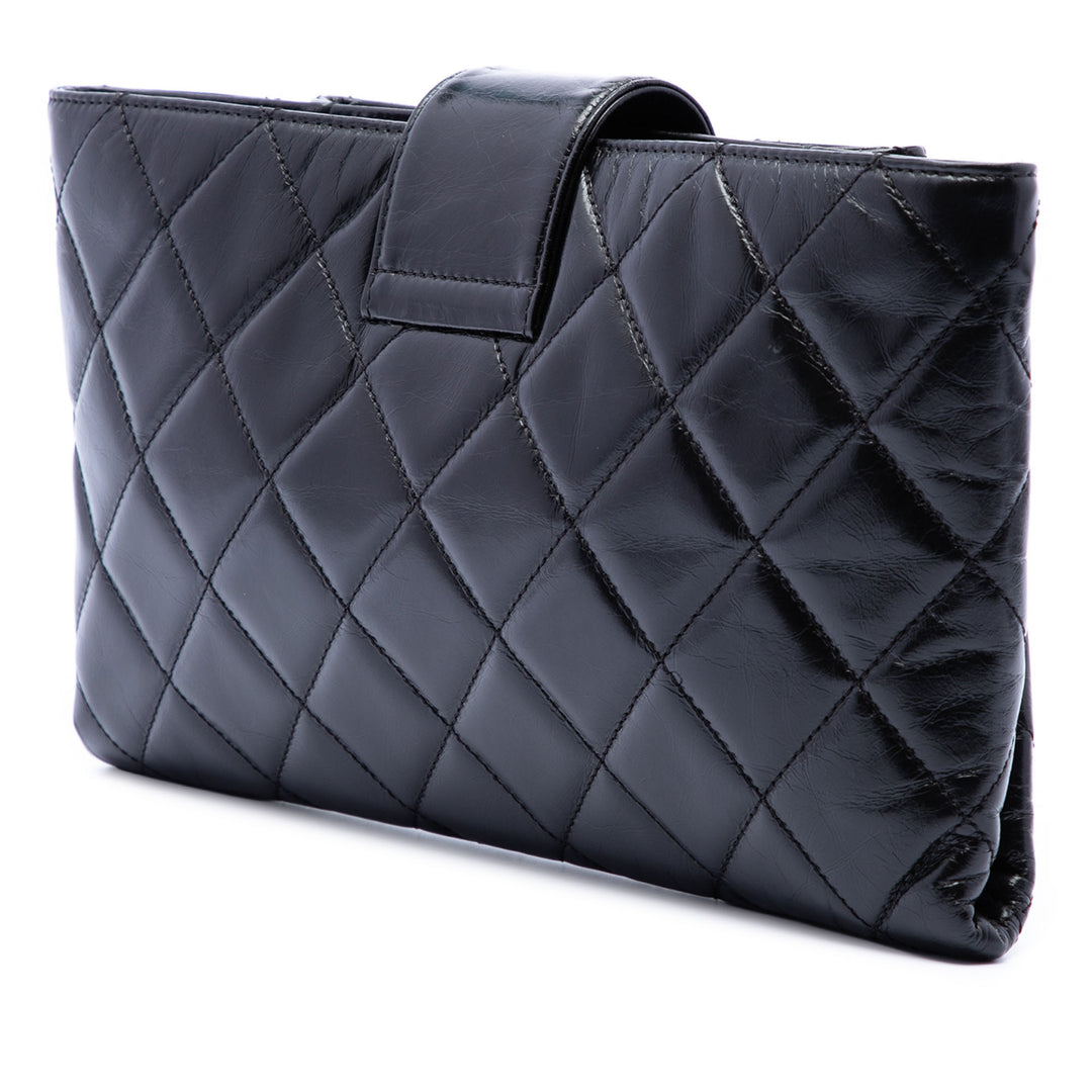 Chanel Matelassé Glacé Coco Pleats Chaîne Pochette Cuir de veau