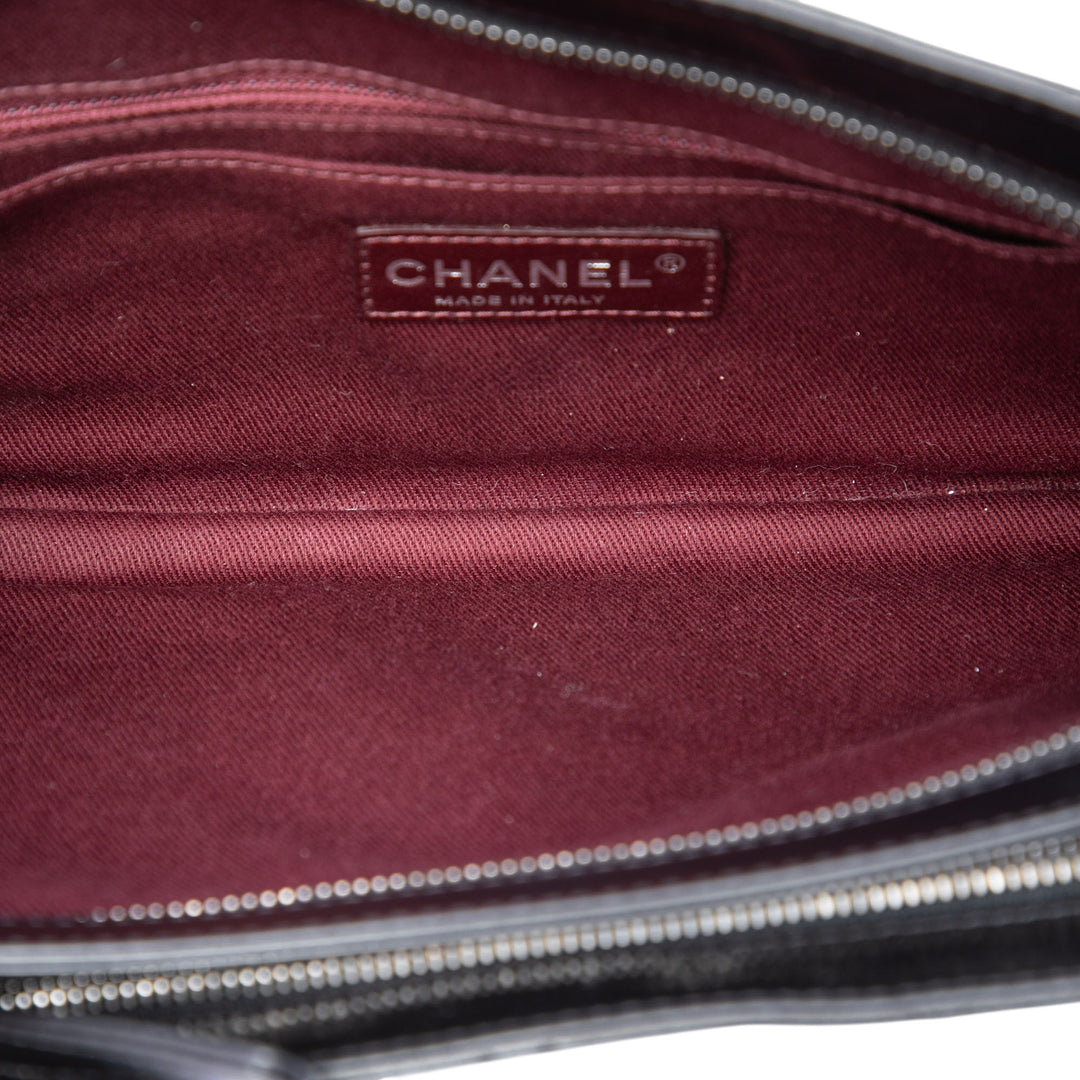 Chanel Matelassé Glacé Coco Pleats Chaîne Pochette Cuir de veau