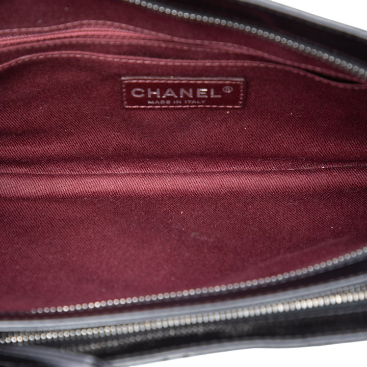 Chanel Matelassé Glacé Coco Pleats Chaîne Pochette Cuir de veau