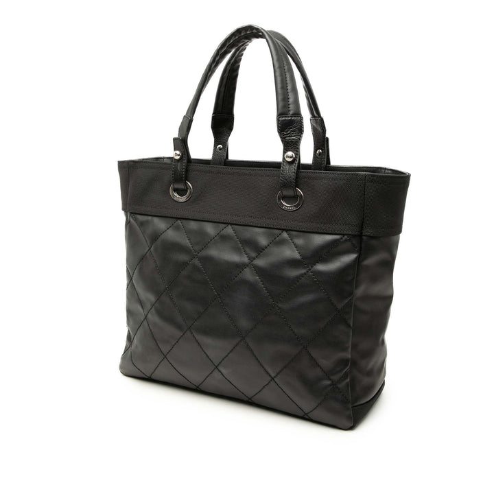 Chanel Medium Matelassé Coated Toile Paris Biarritz Cabas
