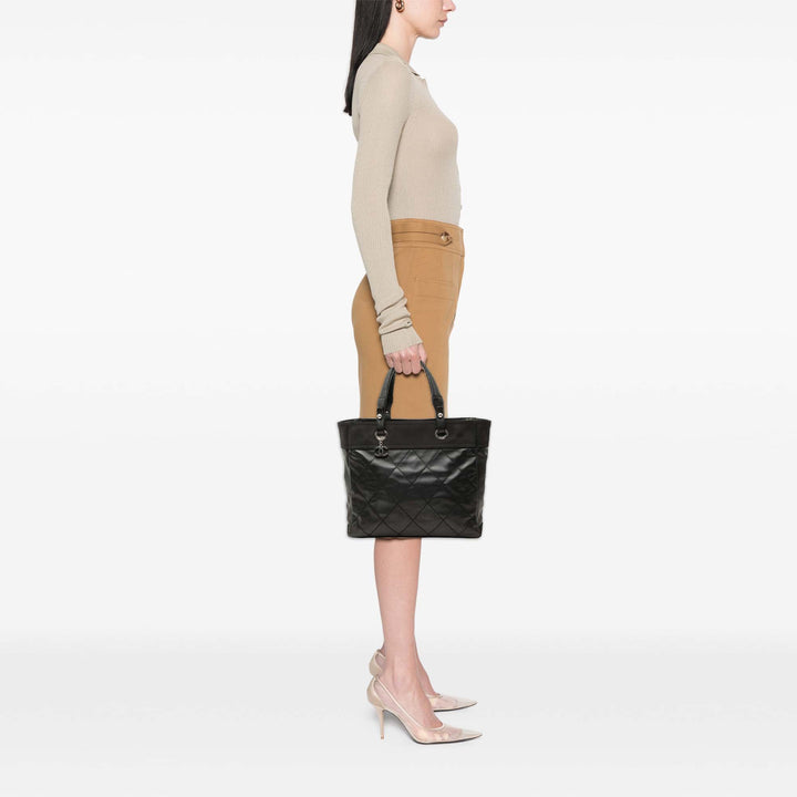 Chanel Medium Matelassé Coated Toile Paris Biarritz Cabas