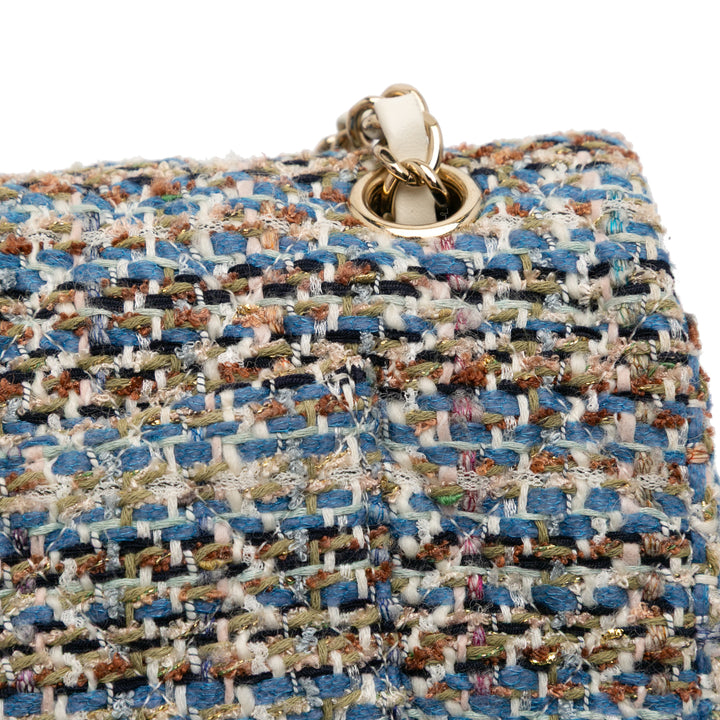 Chanel Medium Classic Tweed Double rabat Multi