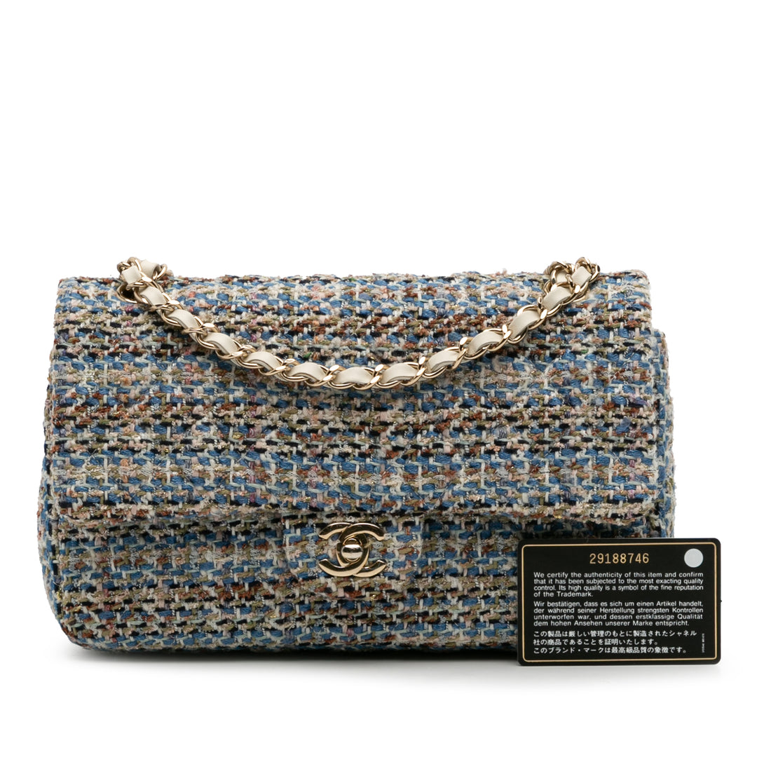 Chanel Medium Classic Tweed Double rabat Multi