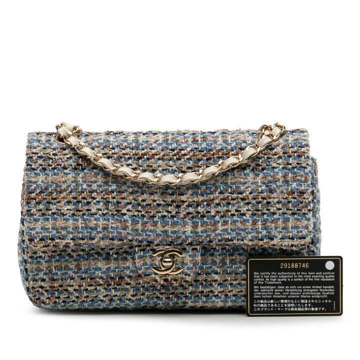 Chanel Medium Classic Tweed Double rabat Multi