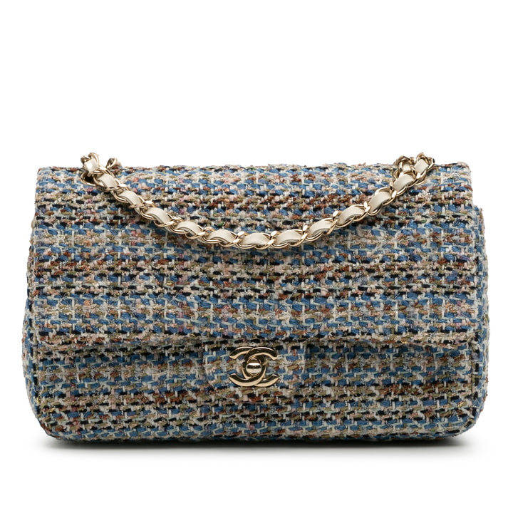 Chanel Medium Classic Tweed Double rabat Multi