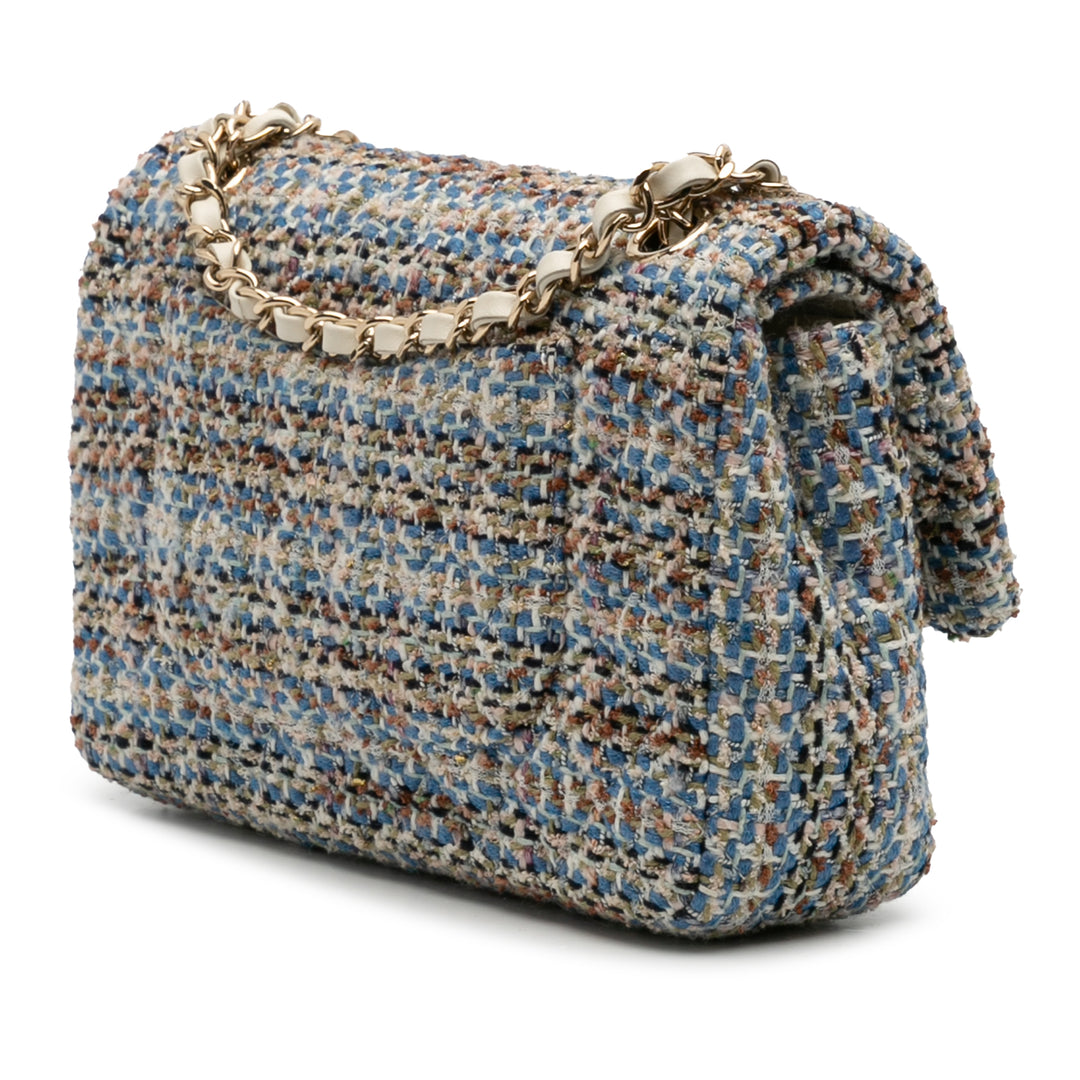 Chanel Medium Classic Tweed Double rabat Multi