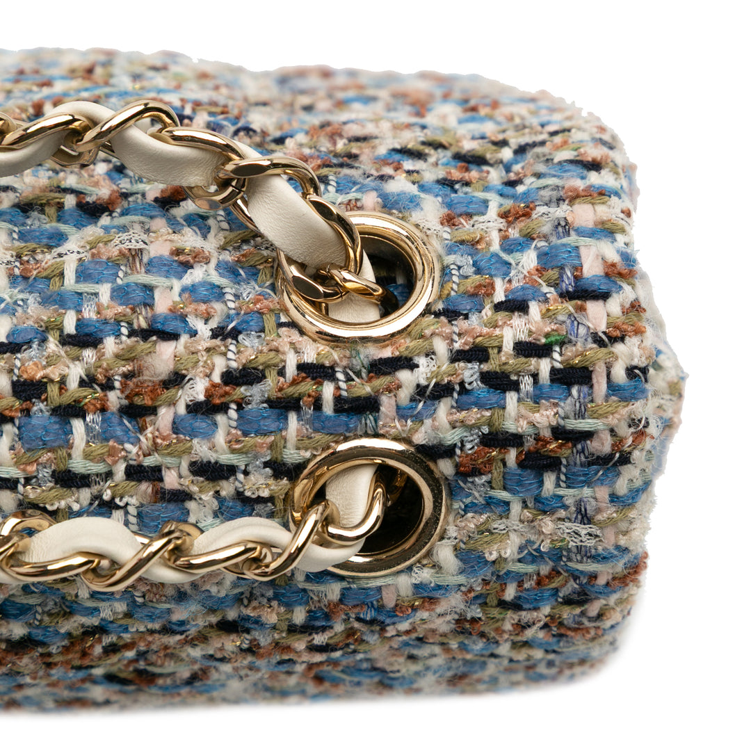 Chanel Medium Classic Tweed Double rabat Multi