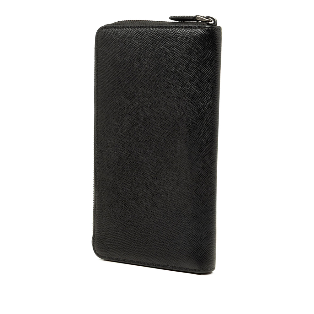 Prada Portefeuille long zippé Saffiano Noir – vue 2 – GABY PARIS