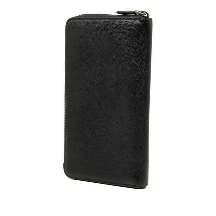 Prada Portefeuille long zippé Saffiano Noir – vue 2 – GABY PARIS