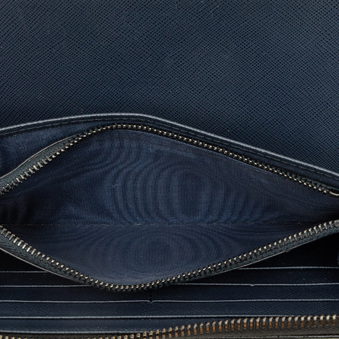 Prada Portefeuille long zippé Saffiano Noir – vue 5 – GABY PARIS
