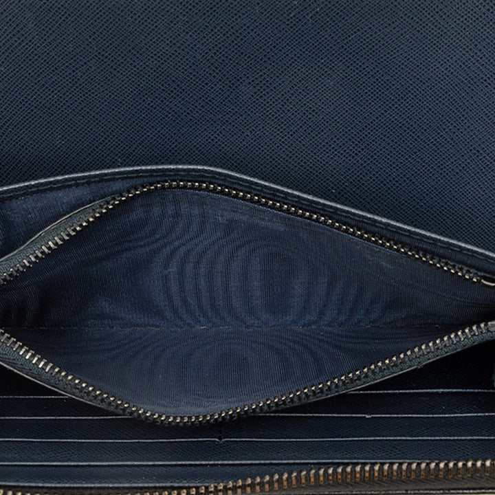 Prada Portefeuille long zippé Saffiano Noir – vue 5 – GABY PARIS