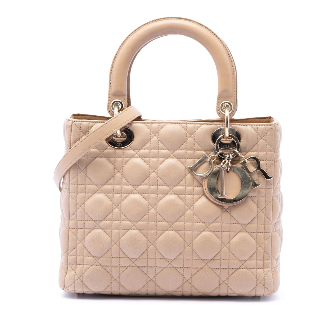 Dior Medium Cuir d’agneau Cannage Lady Dior