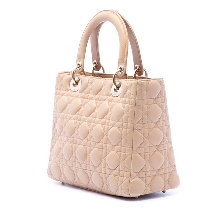 Dior Medium Cuir d’agneau Cannage Lady Dior