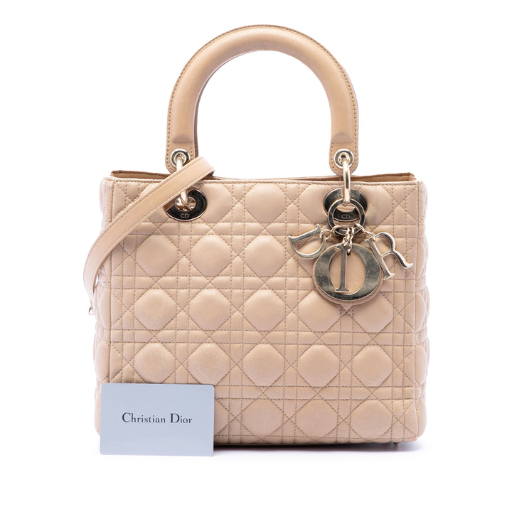 Dior Medium Cuir d’agneau Cannage Lady Dior