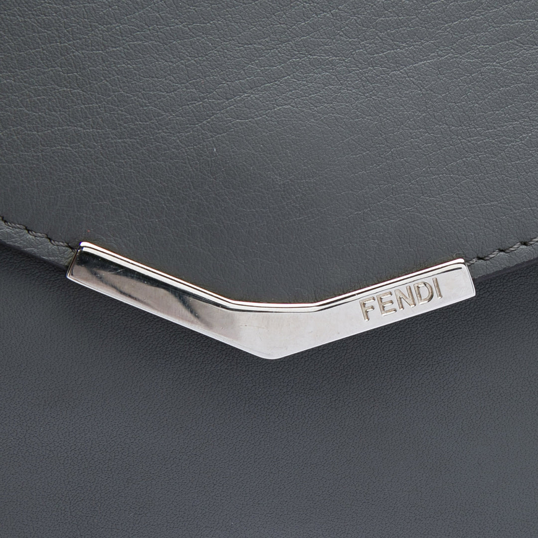 Fendi Bicolore 2Jours Enveloppe Pochette Cuir