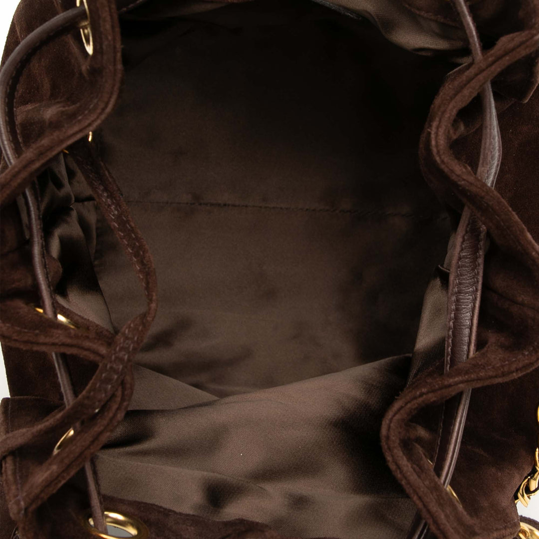 Chanel CC Daim Bucket Bag Marron – GABY PARIS Authentique