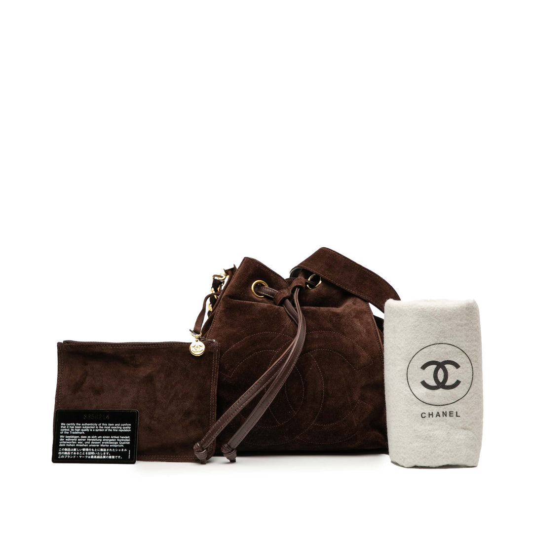 Chanel CC Daim Bucket Bag Marron – GABY PARIS Authentique