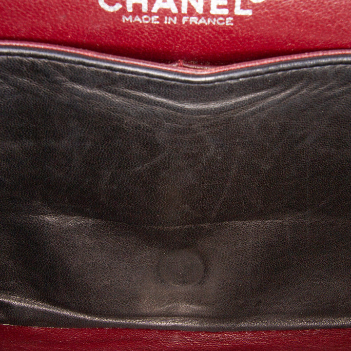Medium Classic Lambskin Double Flap Black - Gaby Paris