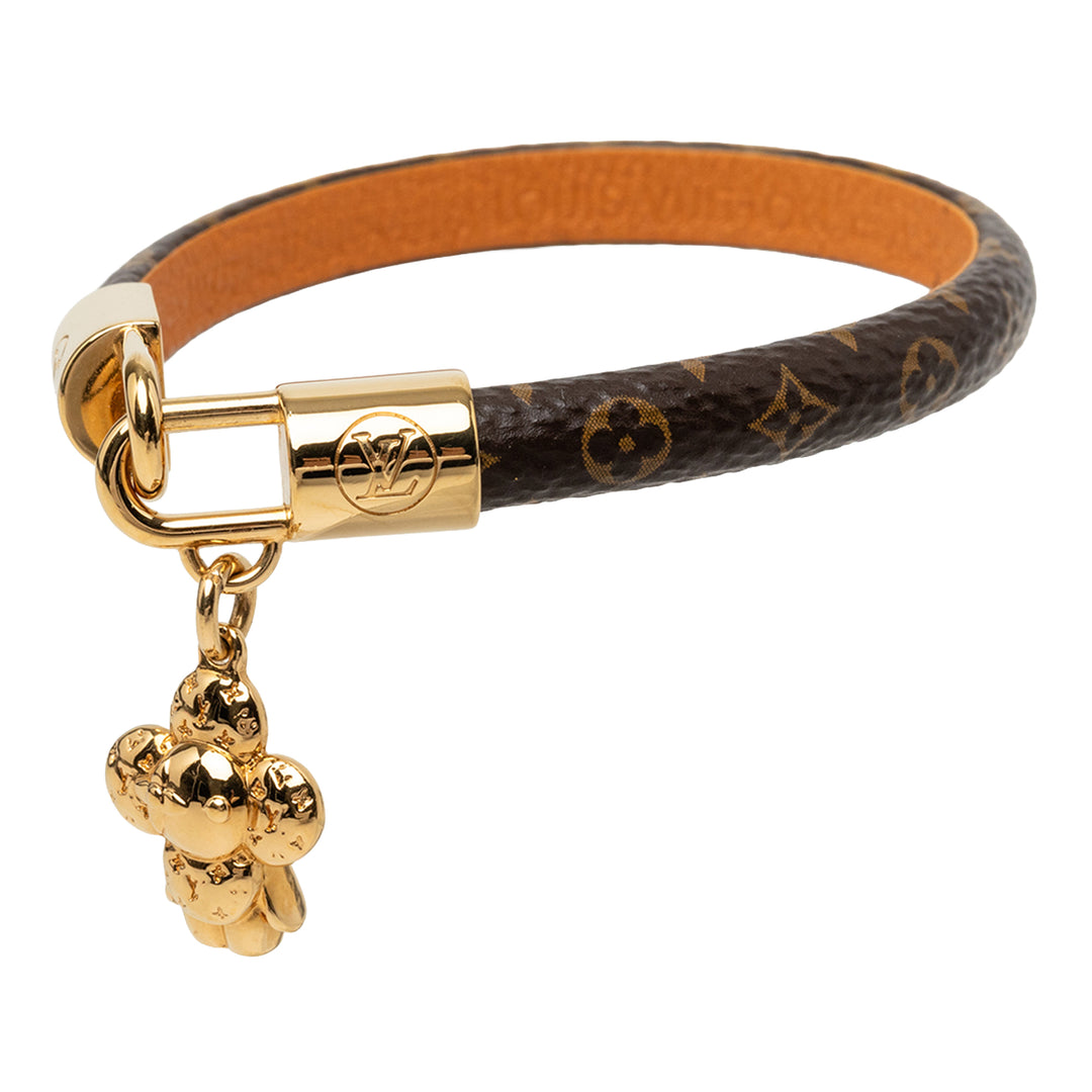 plaqué et Vivienne Charm Bracelet Monogram Marron