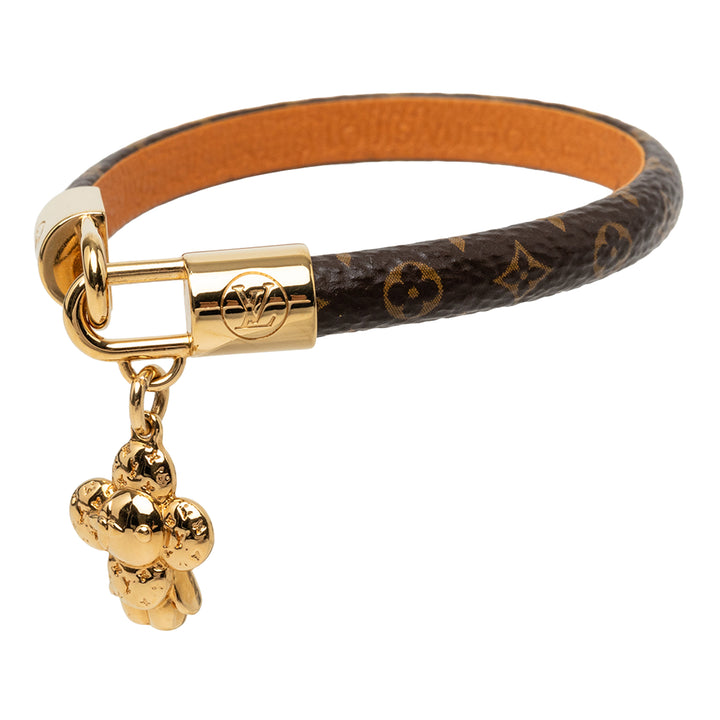 plaqué et Vivienne Charm Bracelet Monogram Marron
