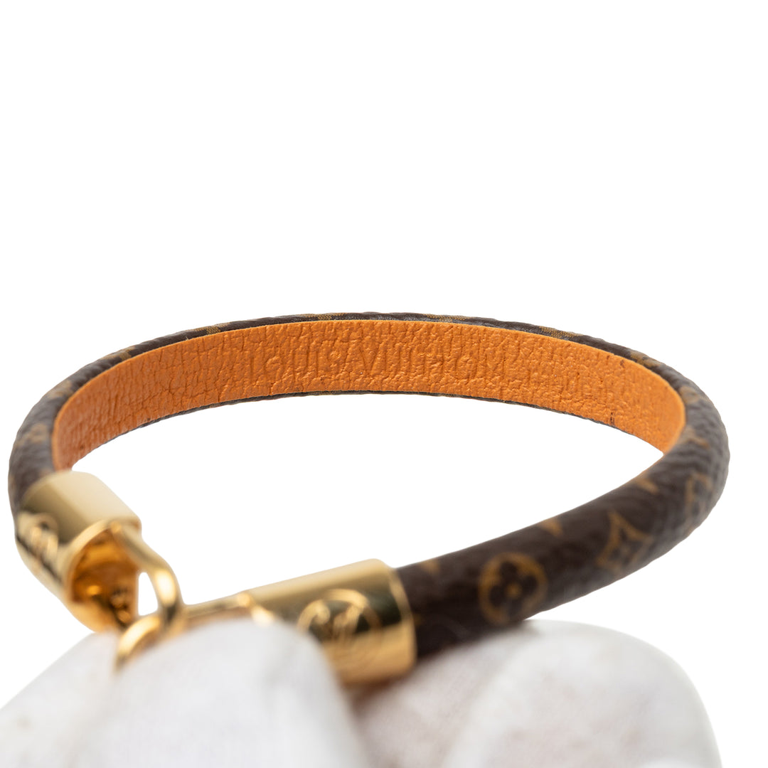 plaqué et Vivienne Charm Bracelet Monogram Marron