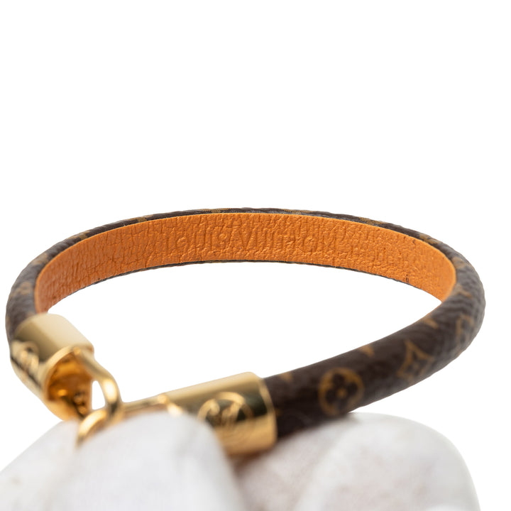 plaqué et Vivienne Charm Bracelet Monogram Marron