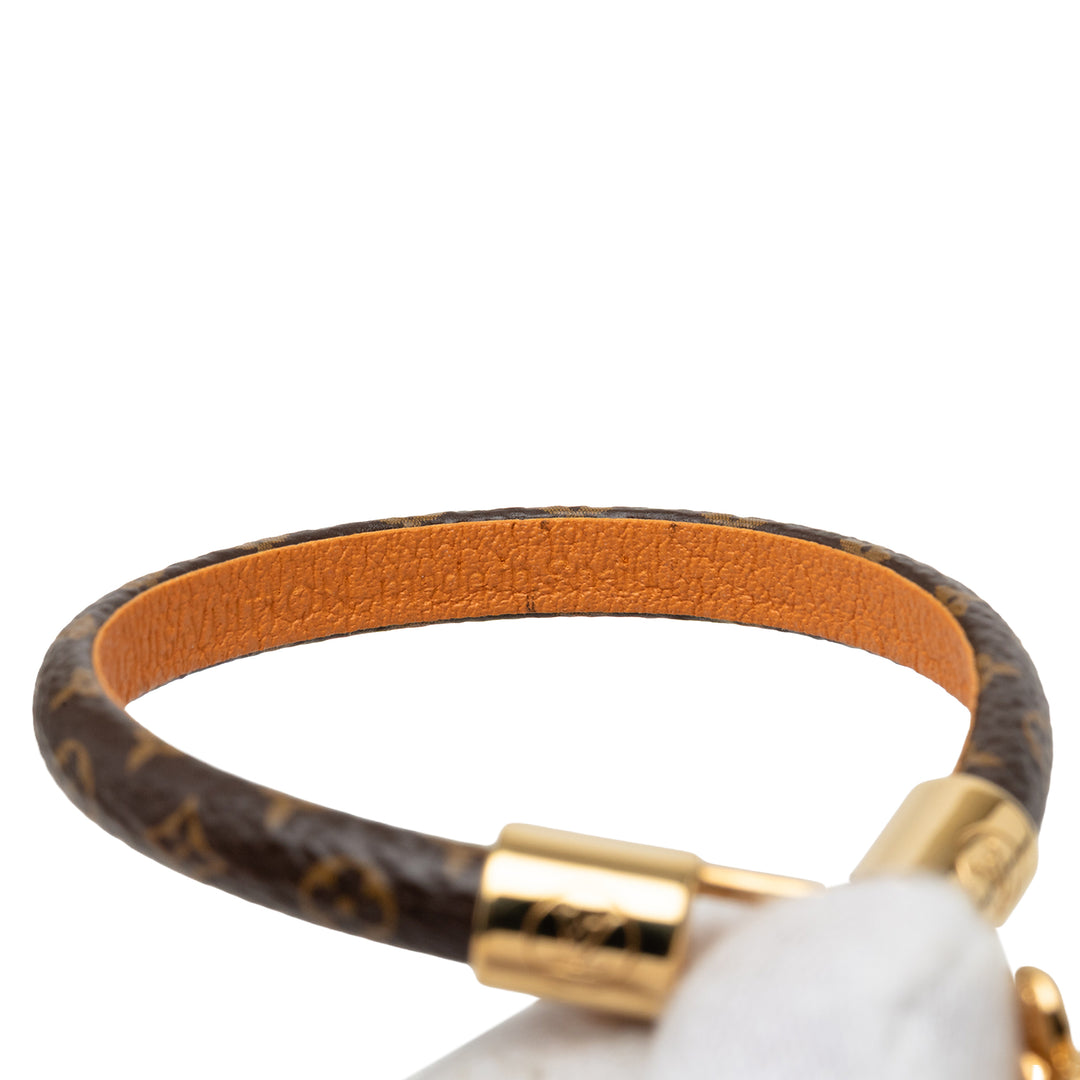 plaqué et Vivienne Charm Bracelet Monogram Marron
