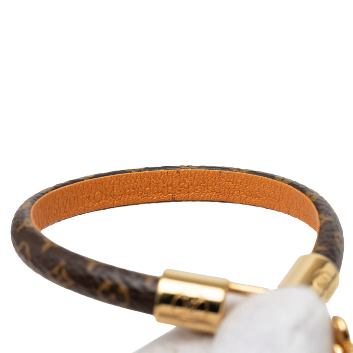 plaqué et Vivienne Charm Bracelet Monogram Marron