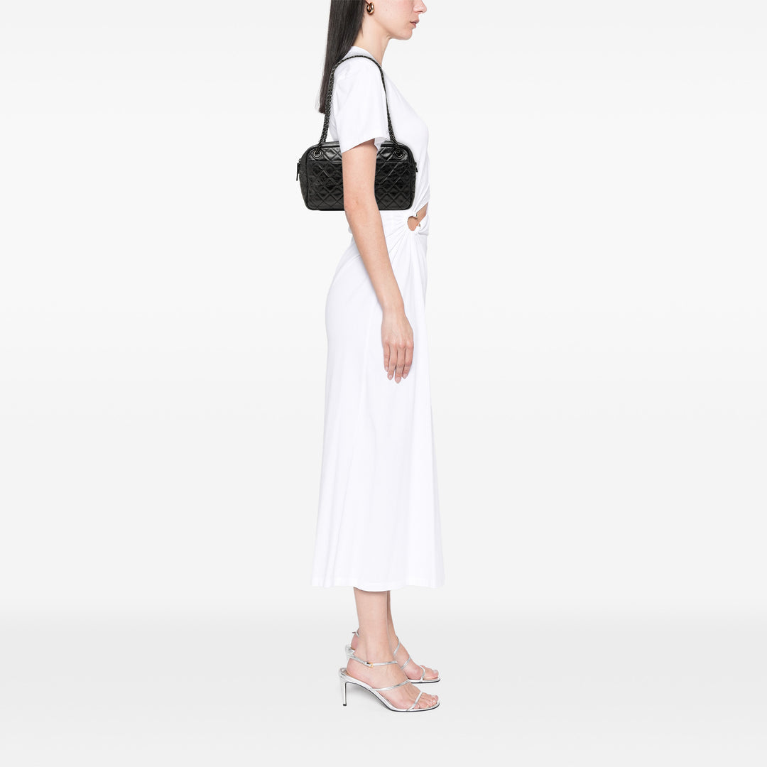 Chanel Reissue 2.55 Matelassé vieilli Sac caméra Moyen Cuir de veau Noir – vue 6 – GABY PARIS