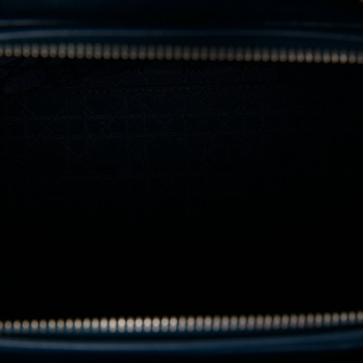 Dior Sac à main Lady Dior Cannage Grand Cuir d'agneau Bleu – vue 4 – GABY PARIS