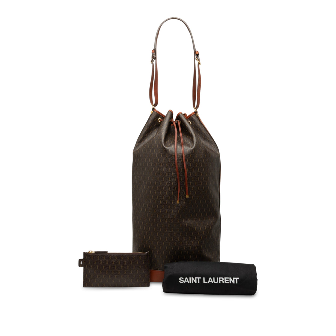 Saint Laurent Le Monogramme Long Sac seau Toile enduite