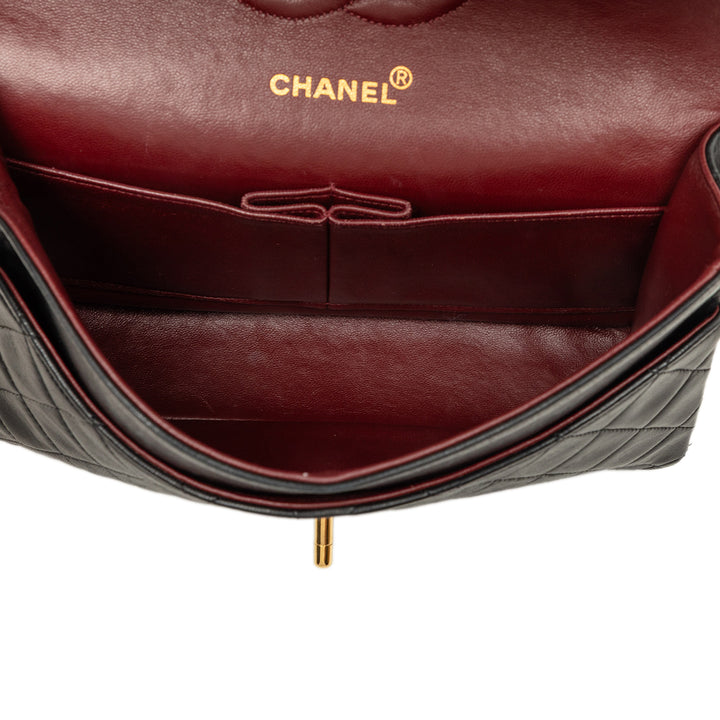 Chanel Classic Double rabat Moyen Cuir d'agneau Noir – vue 4 – GABY PARIS