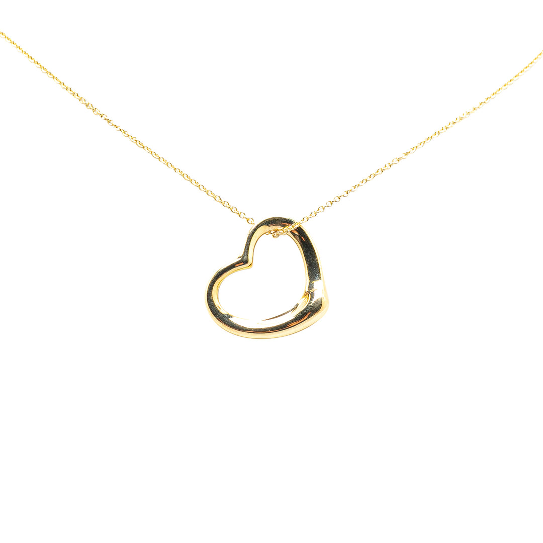 Elsa Peretti 18K Yellow Gold Open Heart Pendant Necklace Gold - Gaby Paris