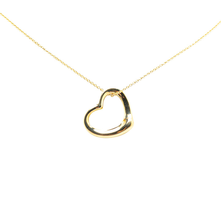 Elsa Peretti 18K Yellow Gold Open Heart Pendant Necklace Gold - Gaby Paris