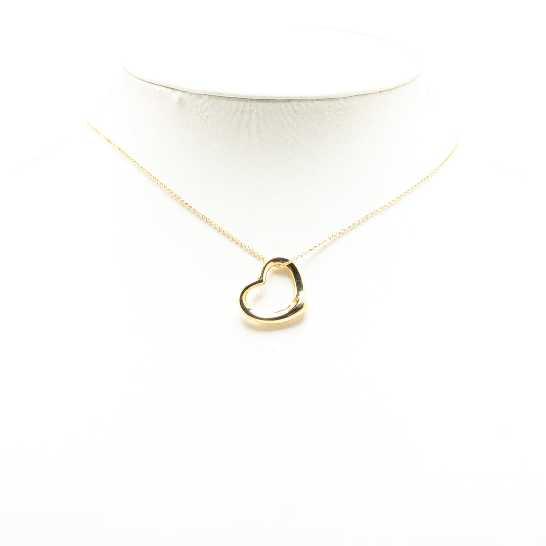 Elsa Peretti 18K Yellow Gold Open Heart Pendant Necklace Gold - Gaby Paris