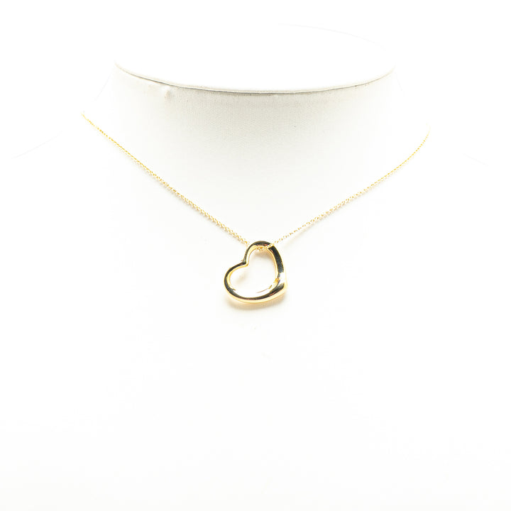 Elsa Peretti 18K Yellow Gold Open Heart Pendant Necklace Gold - Gaby Paris