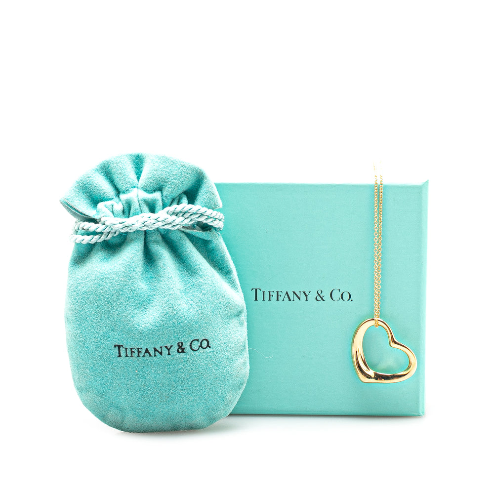 Elsa Peretti 18K Yellow Gold Open Heart Pendant Necklace Gold - Gaby Paris