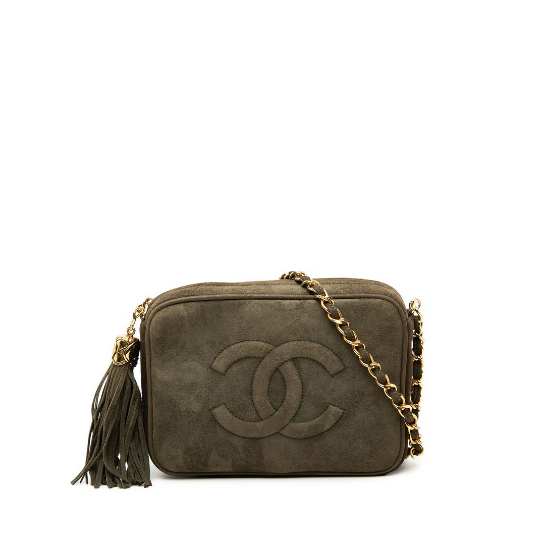 Chanel CC Daim Pompon Sac caméra