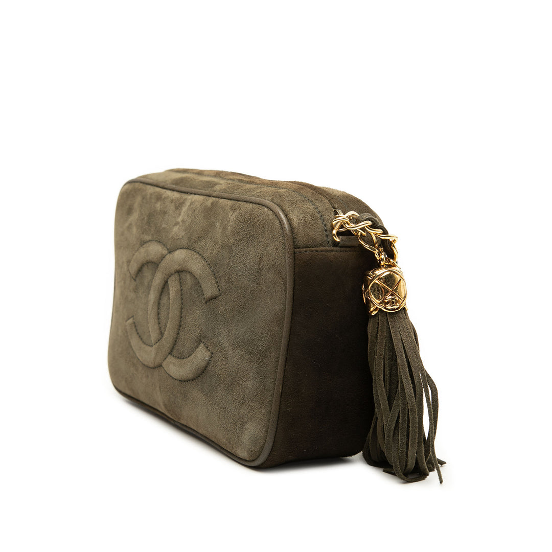 Chanel CC Daim Pompon Sac caméra