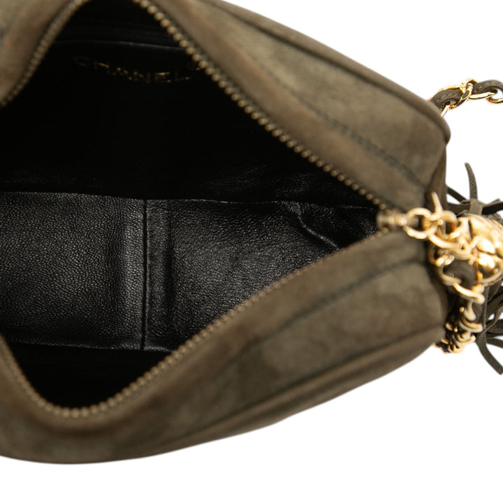 Chanel CC Daim Pompon Sac caméra