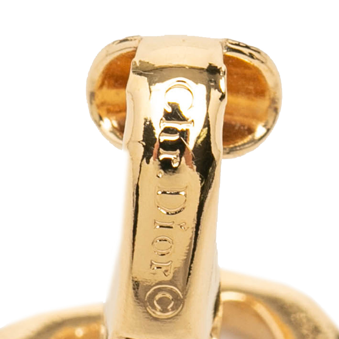 plaqué CD Logo À clip Boucles d'oreilles Doré