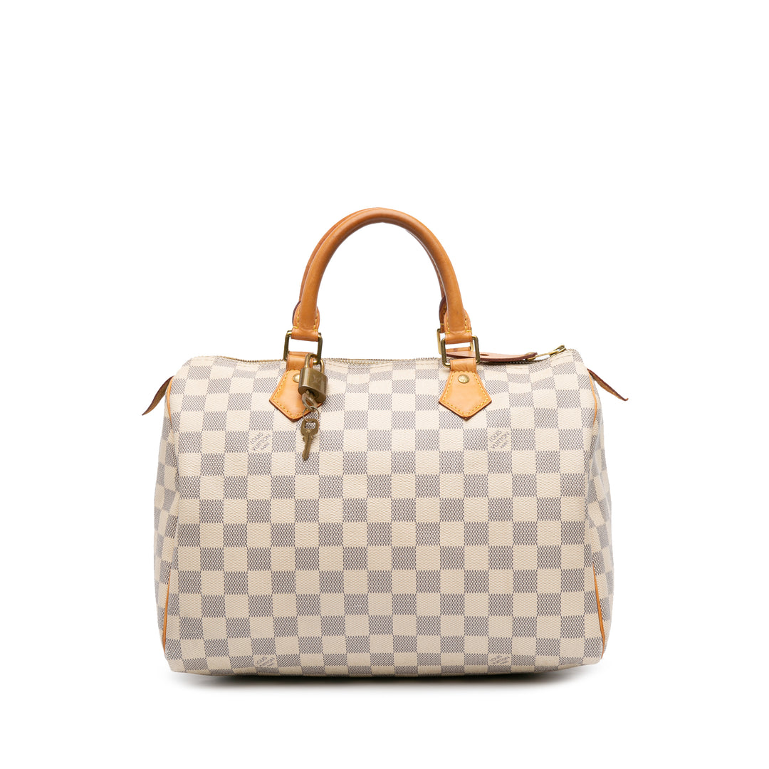 Damier Azur Speedy 30 White - Gaby Paris