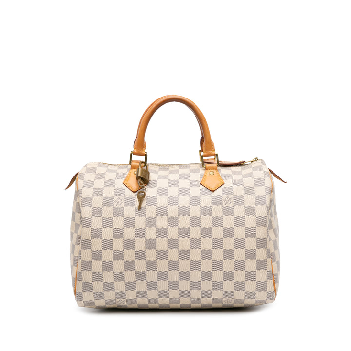 Damier Azur Speedy 30 White - Gaby Paris