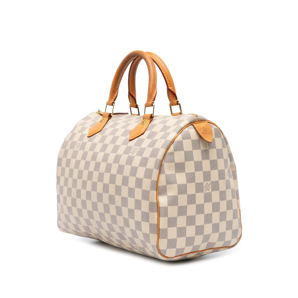 Damier Azur Speedy 30 White - Gaby Paris