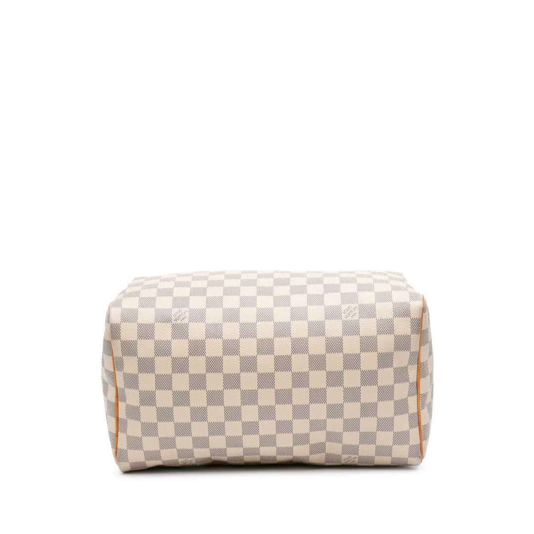 Damier Azur Speedy 30 White - Gaby Paris