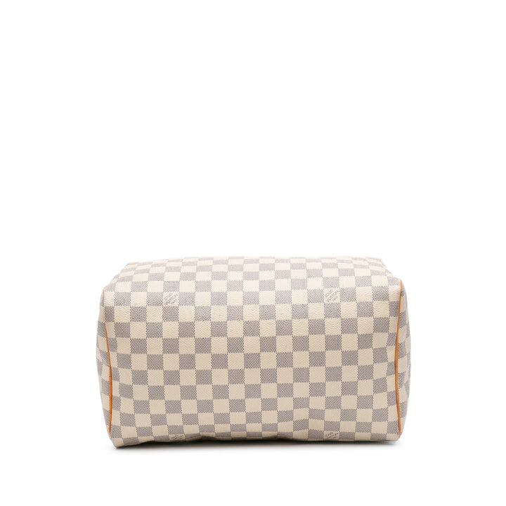 Damier Azur Speedy 30 White - Gaby Paris