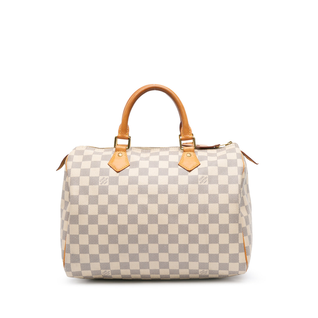 Damier Azur Speedy 30 White - Gaby Paris